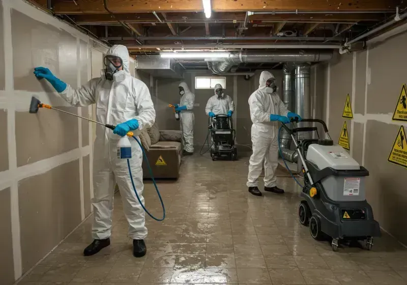 Basement Moisture Removal and Structural Drying process in Trimble County, KY